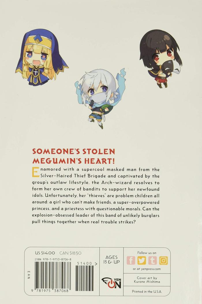 Konosuba An Explosion on This Wonderful World! Bonus Light Novel Vol 1 — Back Cover