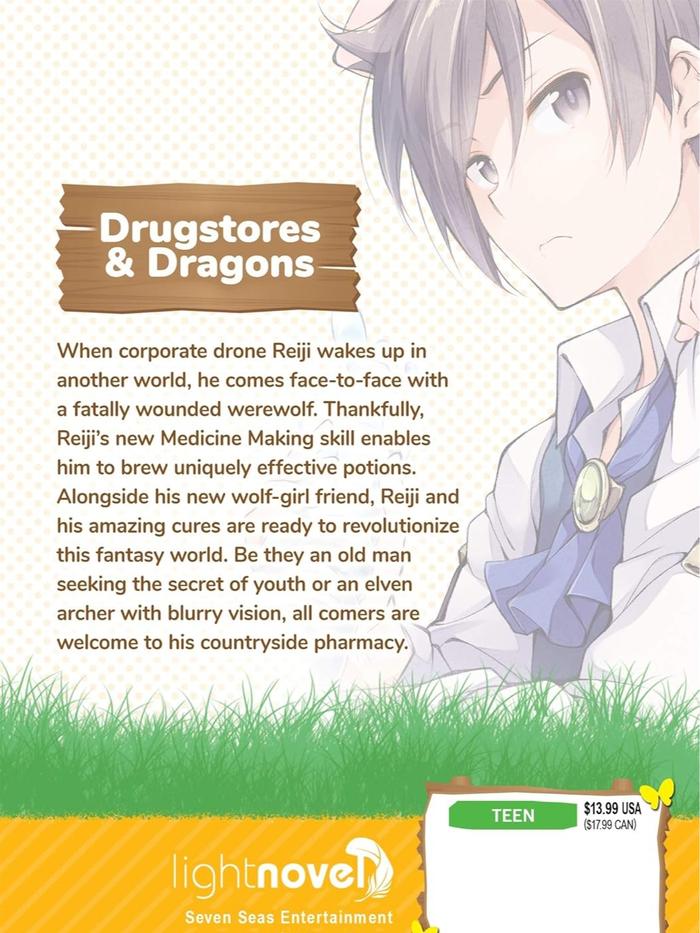 Drugstore in Another World Light Novel Volume 1 — Back Cover