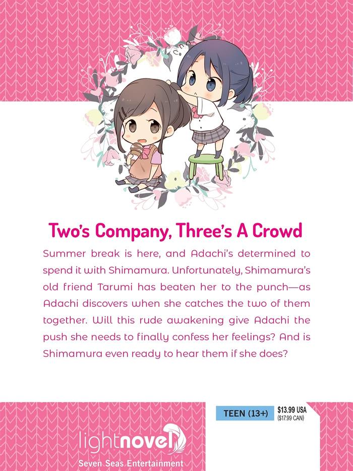 Adachi and Shimamura Light Novel Volume 5 — Back Cover