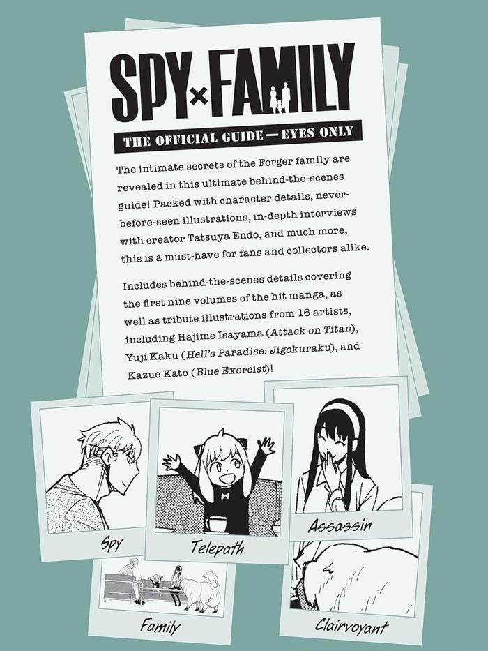 Spy x Family The Official Guide Eyes Only Manga - Illustrations — Back Cover