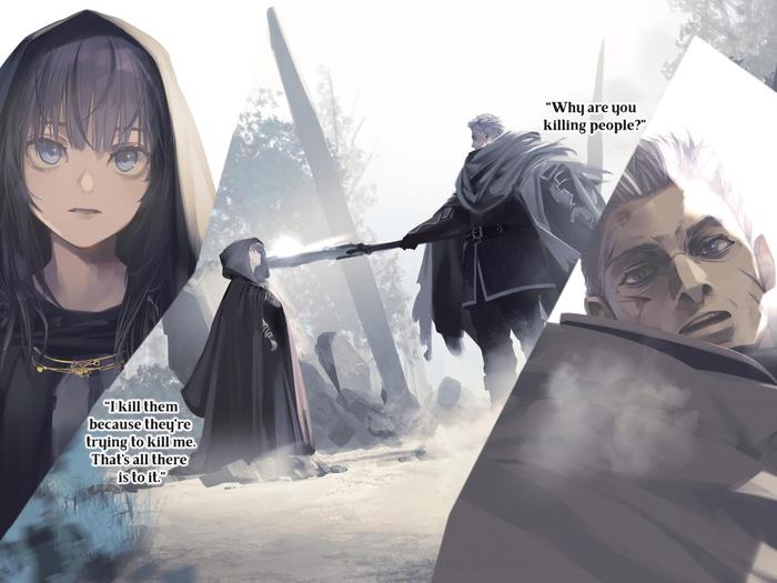 Witch and Mercenary Light Novel Volume 1 — Back Cover