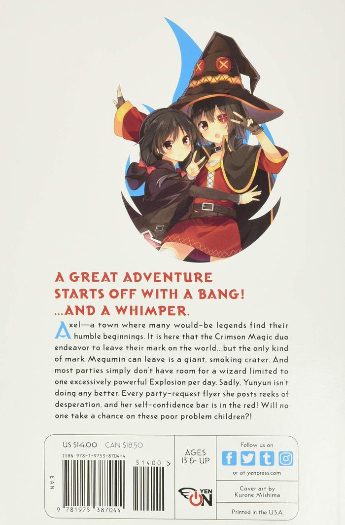 Konosuba: An Explosion on This Wonderful World! Light Novel Volume 3 — Back Cover
