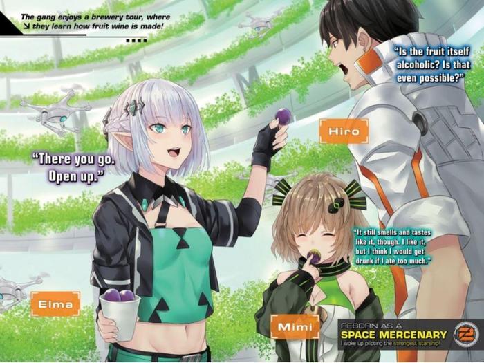 Reborn as a Space Mercenary Light Novel Volume 2 — Back Cover