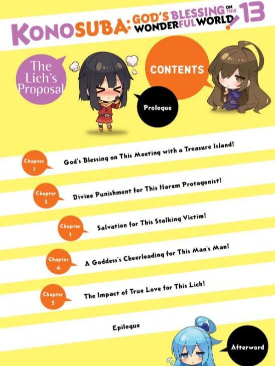 Konosuba God's Blessing on This Wonderful World Light Novel Volume 13 — Back Cover