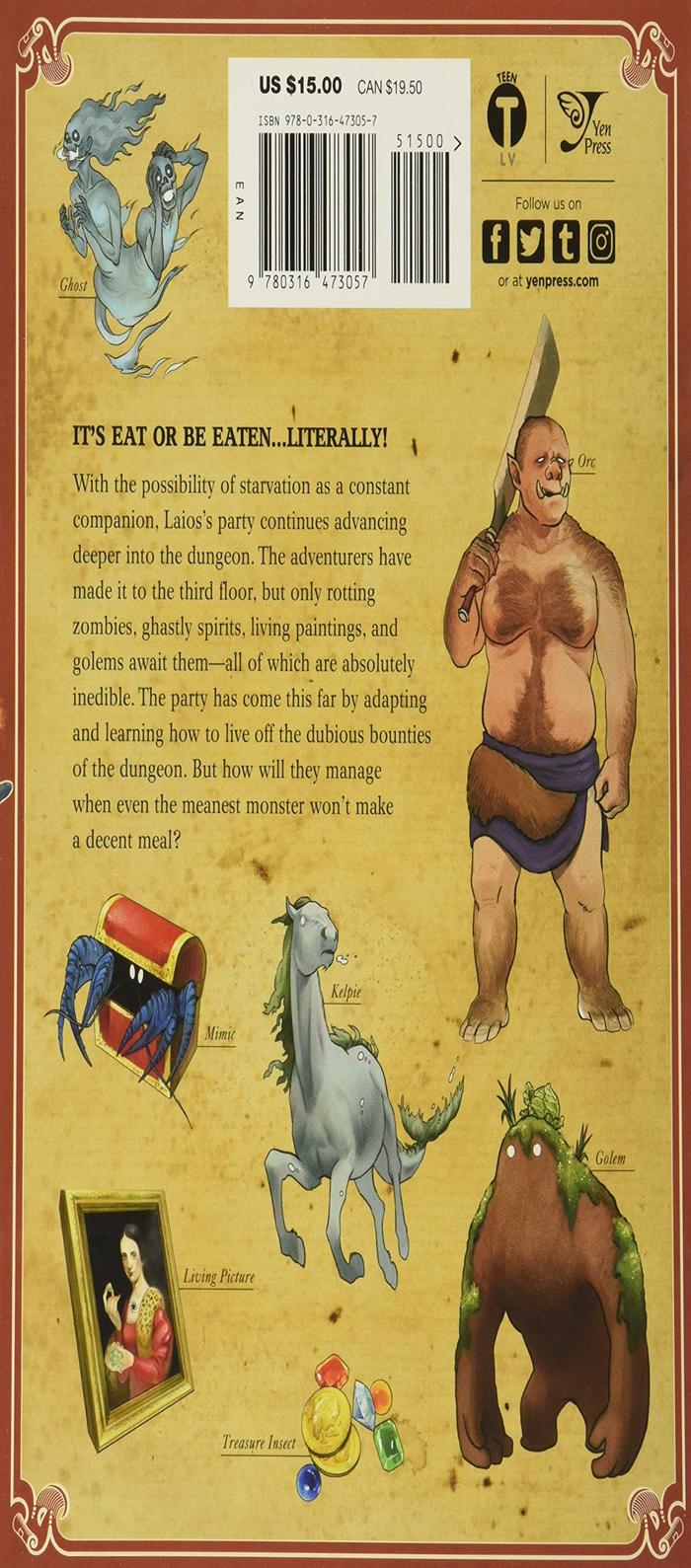 Delicious in Dungeon Manga Volume 2 — Back Cover