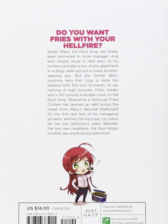 The Devil Is a Part-Timer! Light Novel Volume 2 — Back Cover