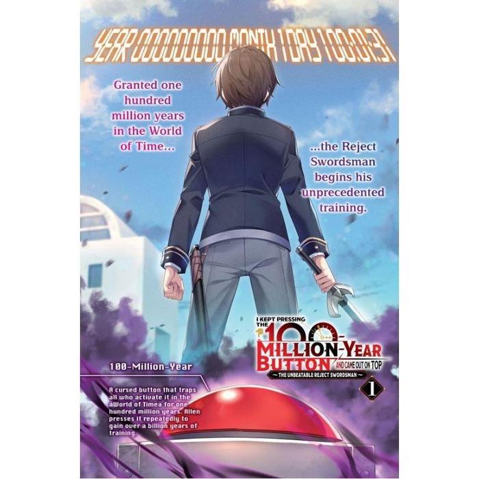 I Kept Pressing the 100-Million-Year Button Light Novel Volume 1 — Back Cover