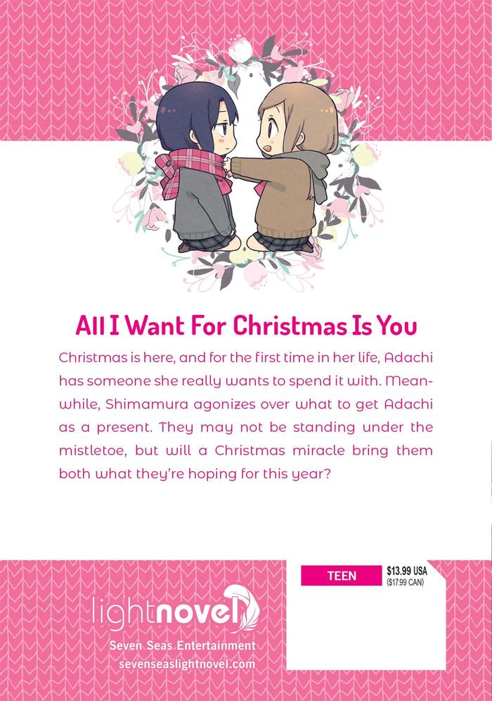 Adachi and Shimamura Light Novel Volume 2 — Back Cover