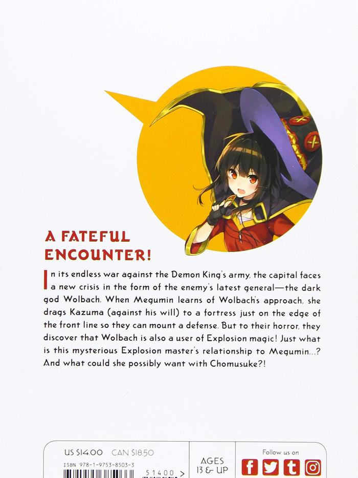 Konosuba God's Blessing on This Wonderful World Light Novel Volume 9 — Back Cover