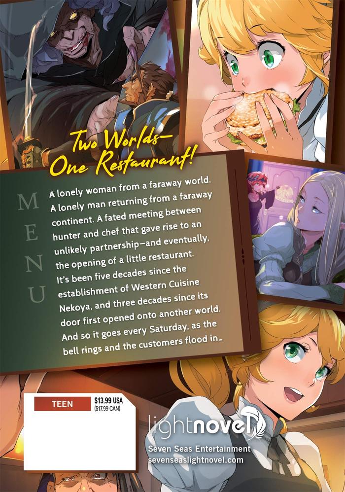 Restaurant to Another World Light Novel Volume 4 — Back Cover