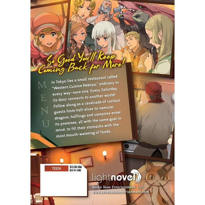 Restaurant to Another World Light Novel Volume 1 — Back Cover