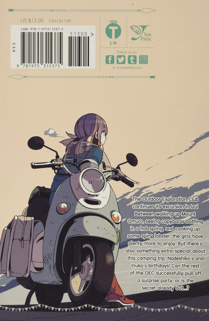 Laid-Back Camp Manga Volume 9 — Back Cover