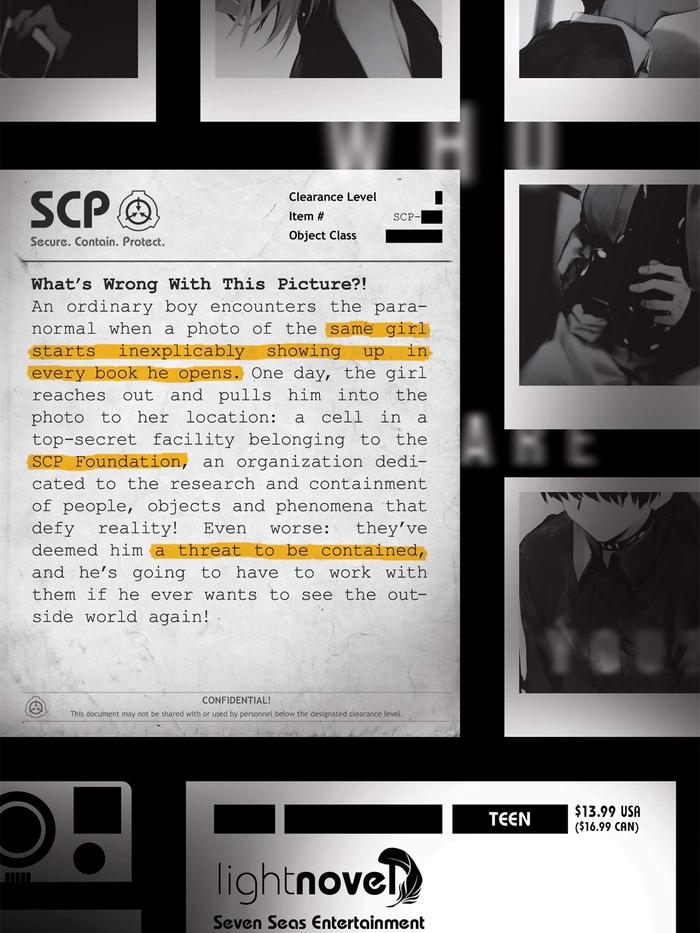 SCP Foundation : Iris Through the Looking Glass Light Novel Volume 1 — Back Cover