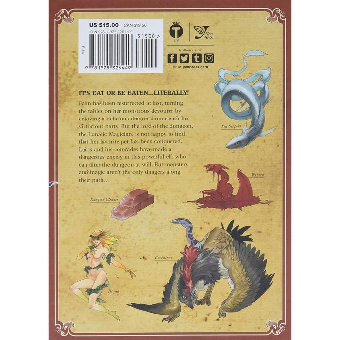 Delicious in Dungeon Manga Volume 5 — Back Cover