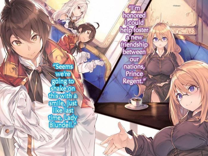 The Genius Prince's Guide to Raising a Nation Light Novel Volume 7 — Back Cover