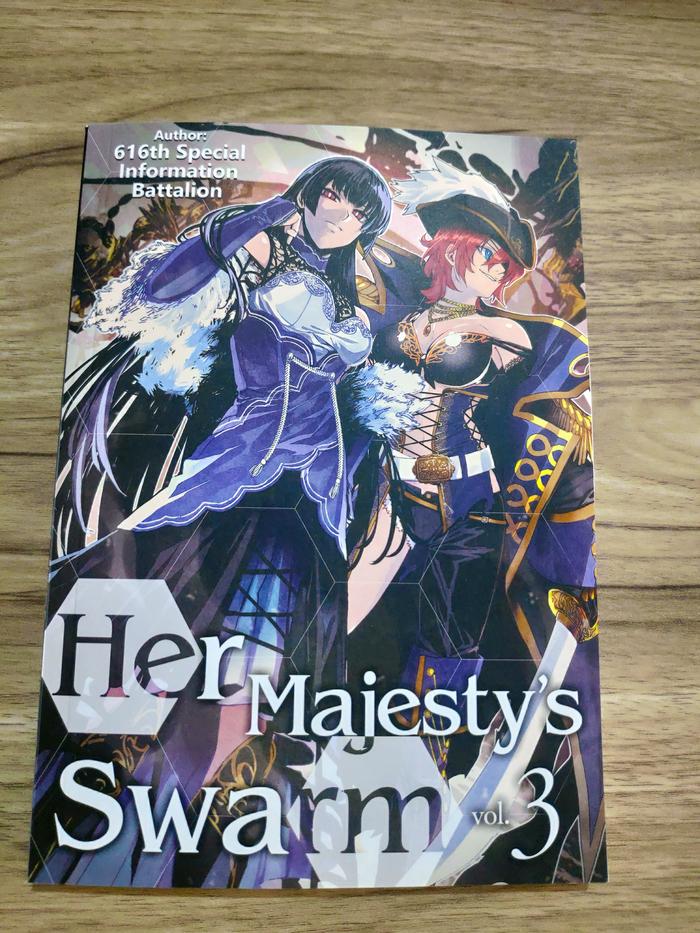 Her Majesty's Swarm Light Novel Volume 3 — Back Cover