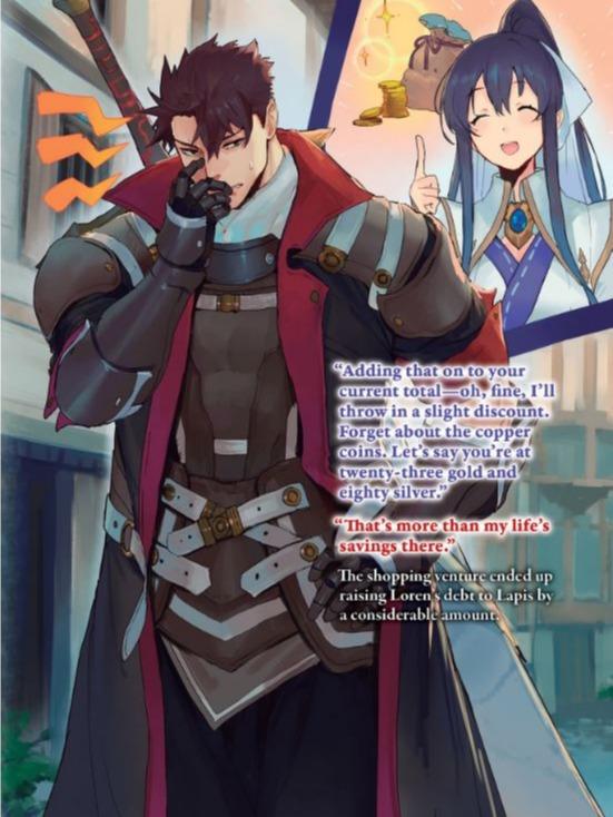 The Strange Adventure of a Broke Mercenary Light Novel Volume 2 — Back Cover