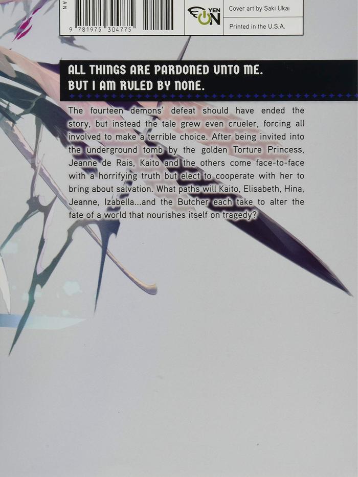 Torture Princess Fremd Torturchen Light Novel Volume 5 — Back Cover
