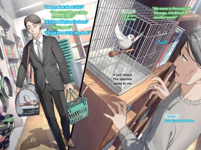 Sasaki and Peeps Light Novel Volume 1 — Back Cover