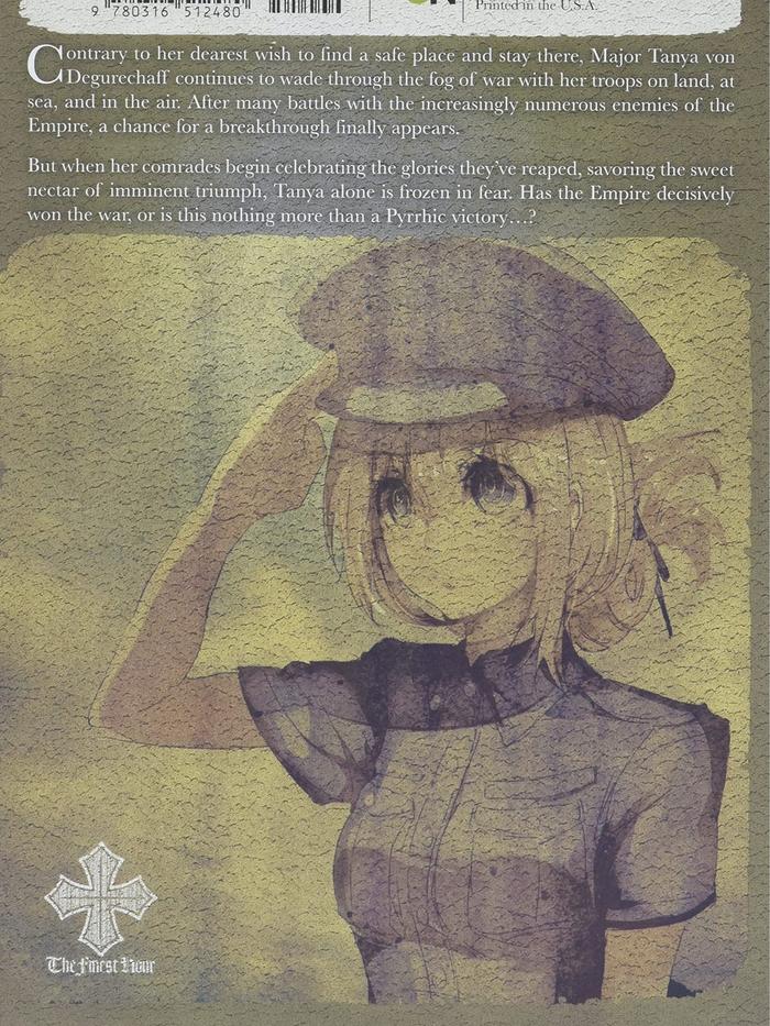 The Saga of Tanya the Evil Light Novel Volume 3 — Back Cover
