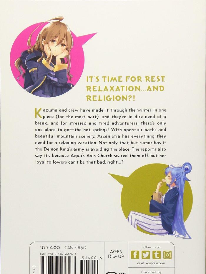 Konosuba God's Blessing on This Wonderful World Light Novel Volume 4 — Back Cover