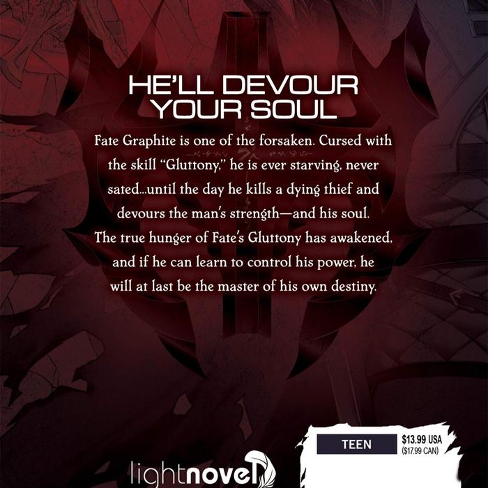 Berserk of Gluttony Light Novel Volume 1 — Back Cover
