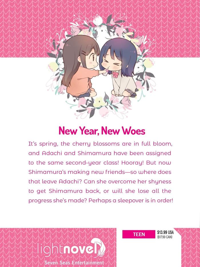 Adachi and Shimamura Light Novel Volume 4 — Back Cover