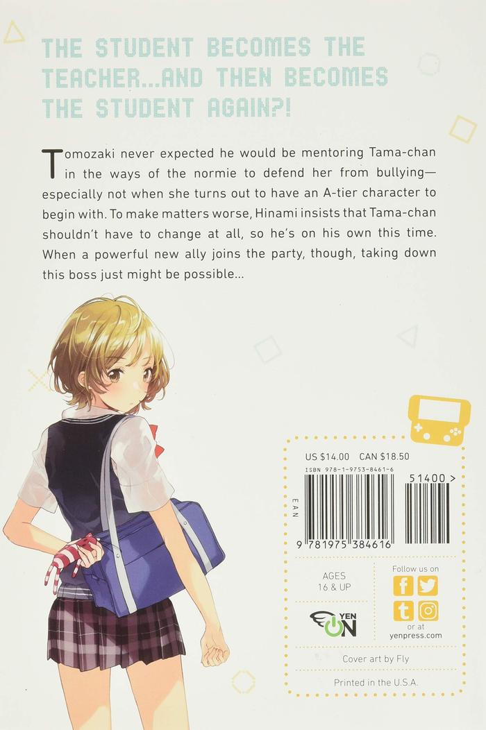 Bottom-Tier Character Tomozaki Light Novel Volume 5 — Back Cover