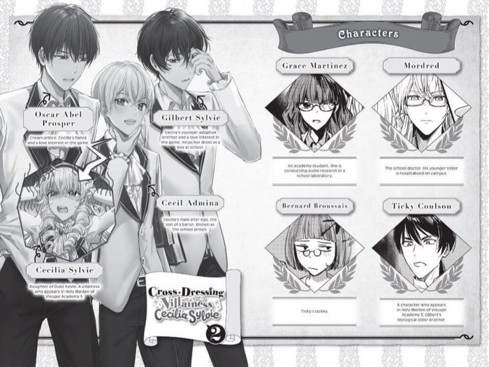 Cross-Dressing Villainess Cecilia Sylvie Light Novel Volume 2 — Back Cover