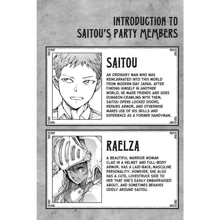 Handyman Saitou in Another World Manga Volume 1 — Back Cover