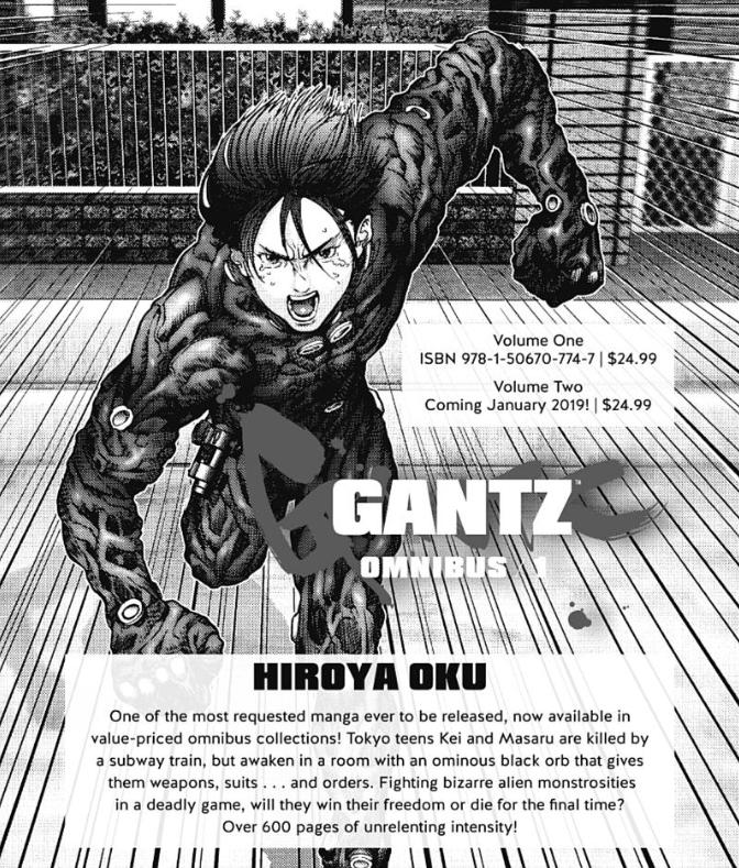 Gantz Omnibus Manga Volume 1 - Dark Horse Manga — Interior