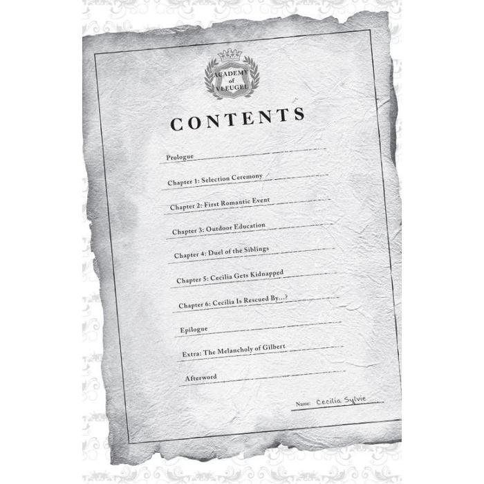 Cross-Dressing Villainess Cecilia Sylvie Light Novel Volume 1 — Back Cover