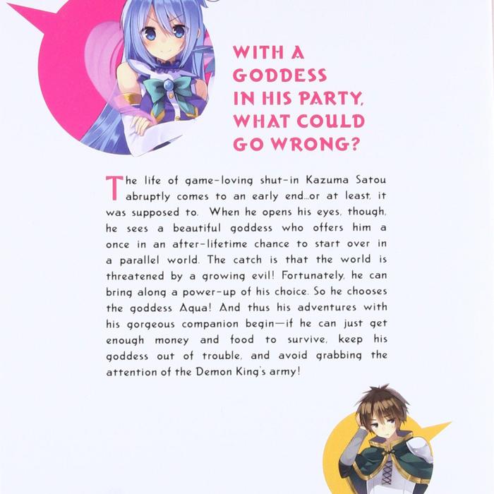 Konosuba God's Blessing on This Wonderful World Light Novel Volume 1 — Back Cover